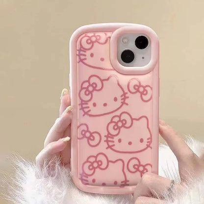 Hello Kitty Ins Pink Girl Line KT Phone Case