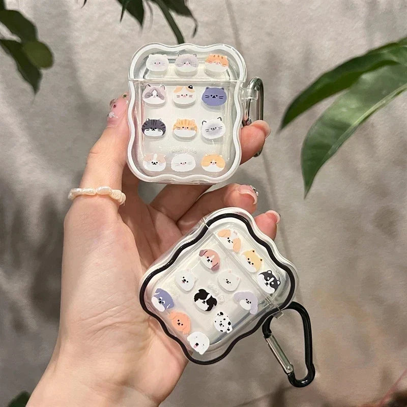 Cute Cartoon Couples Headphone Airpod Case