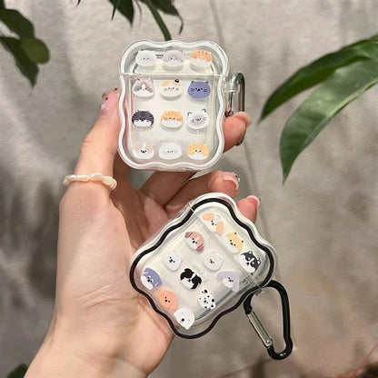 Cute Cartoon Couples Headphone Airpod Case