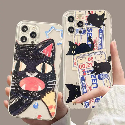 Doodle Angry Cat Phone Case