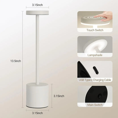 Rechargeable Table Lamp Touch Sensor LED