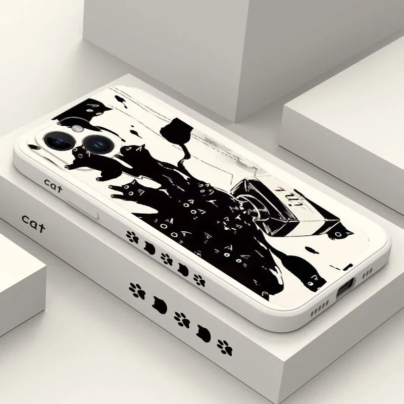 Cute Cartoon Cat Soft Phone Case