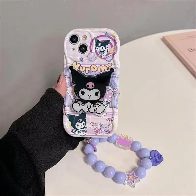 Kuromi Hello Kitty Bracket Bracelet Phone Case