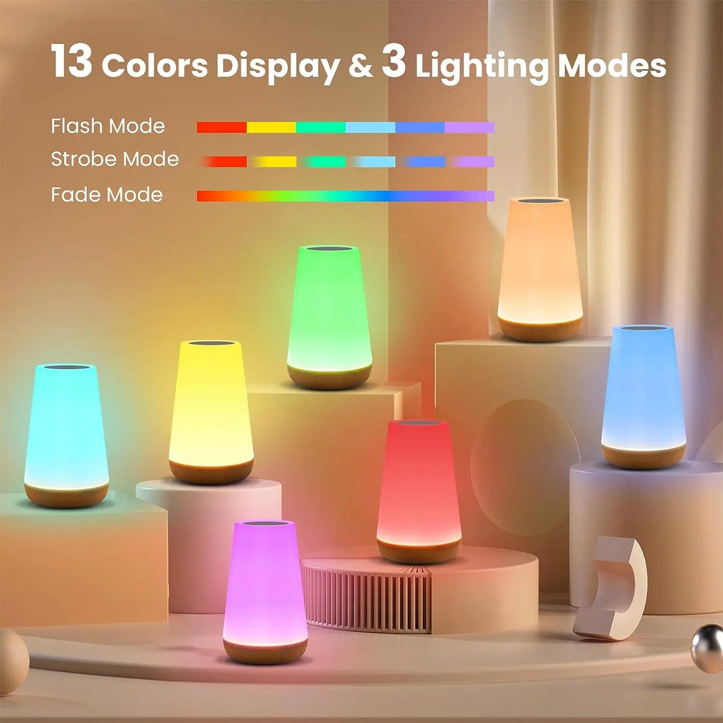 Table Lamp Bedside Lamp For Bedroom 13 Color