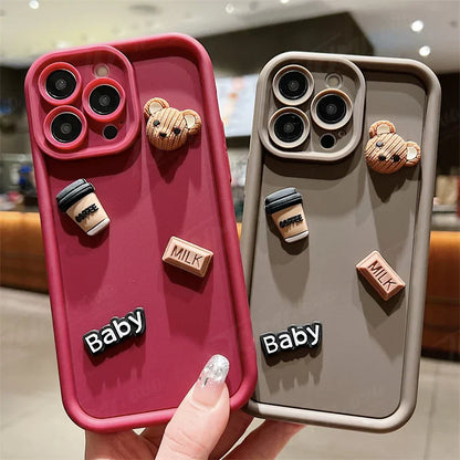 Coffee Bear Shockproof Soft Phone Case