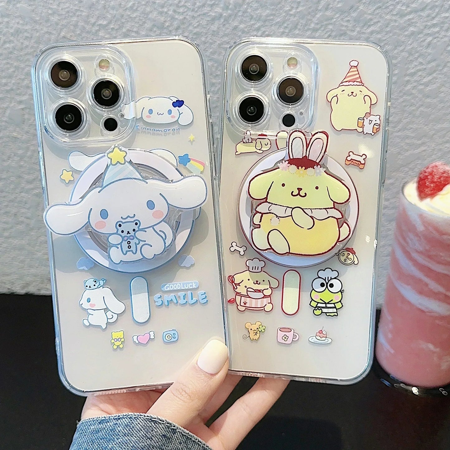 Cute Cartoon Cinnamoroll PomPomPurin Phone Case