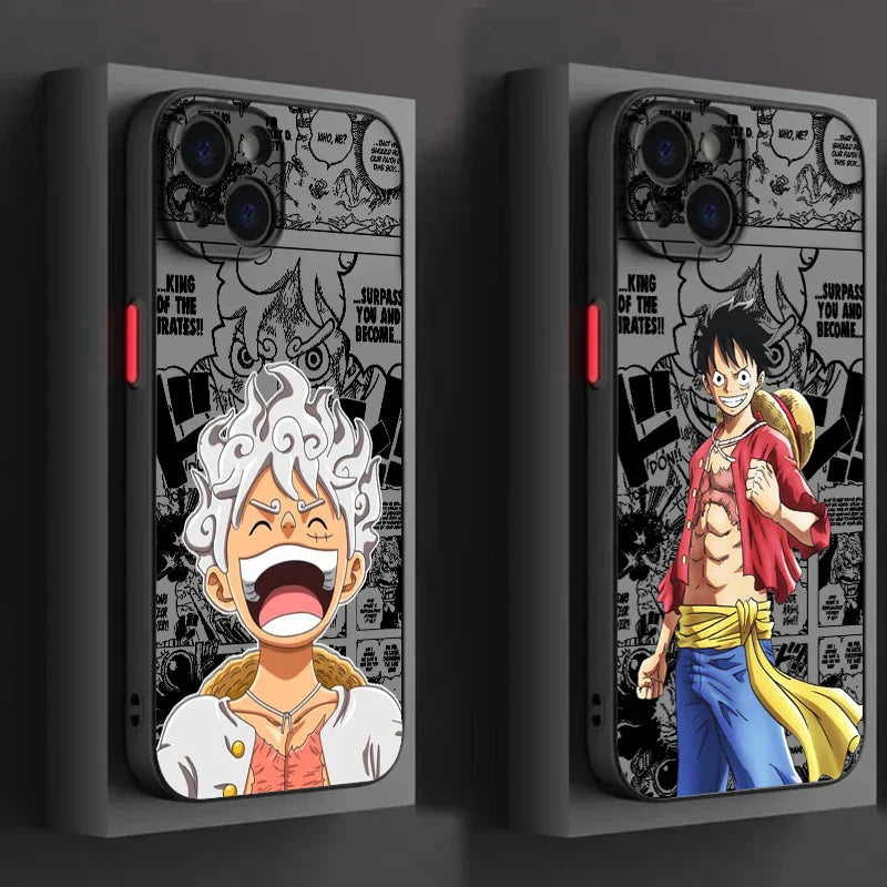 Anime One Piece Luffy Frosted Translucent Phone Case